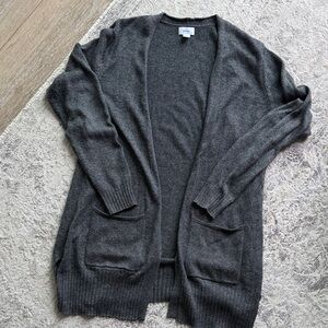 Old Navy Dark Charcoal Open-Front Pocket Cardigan